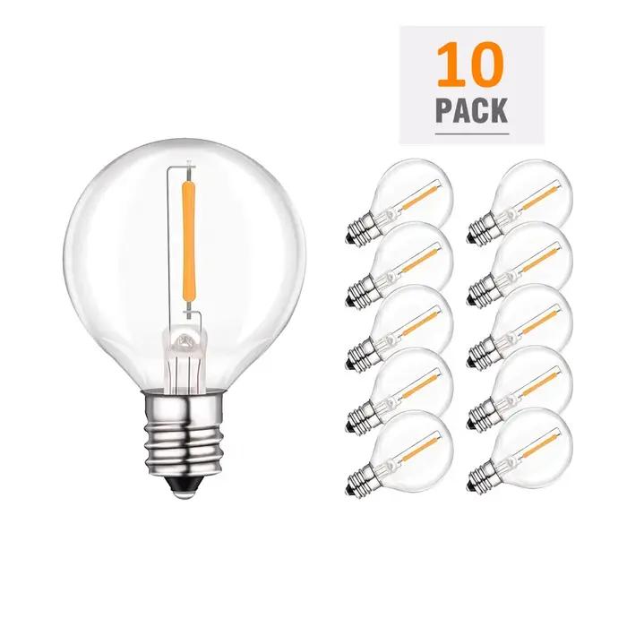 Ampoules globe transparentes à LED, remplacement chaud E12, G40, 5W, 7W, ampoule structurels ente in