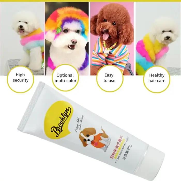 Crème de teinture semi-permanente pour animaux de compagnie haute pigmentation colorée brillante pour chiens et chats occasions spéciales embellissement personnel