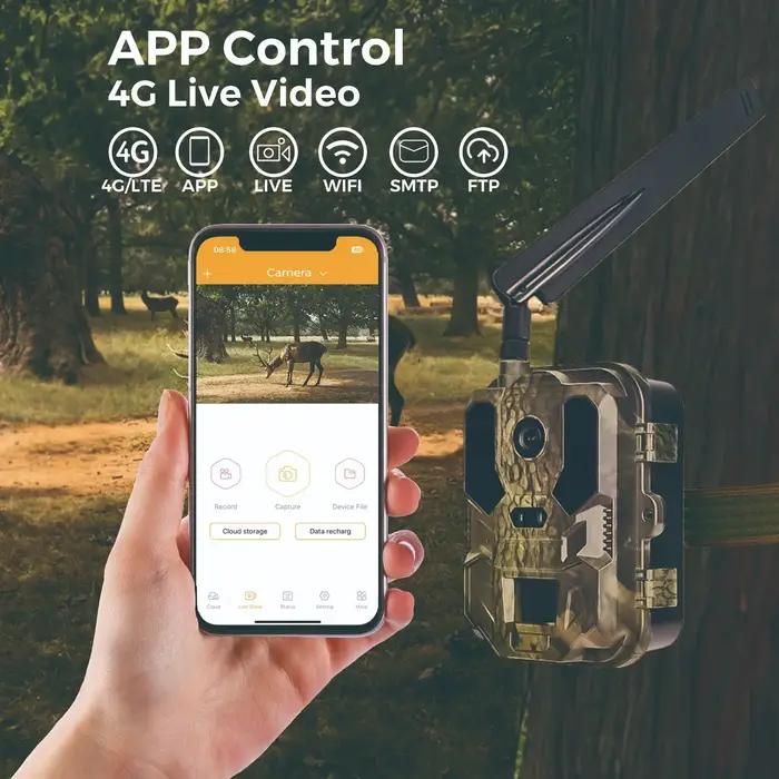 Caméra de chasse 4G LTE avec contrôle par application