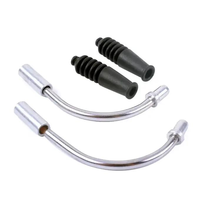 Tuyau de guidage de câble en aluminium pour frein V de vélo, avec embout en caoutchouc, pièce de vél