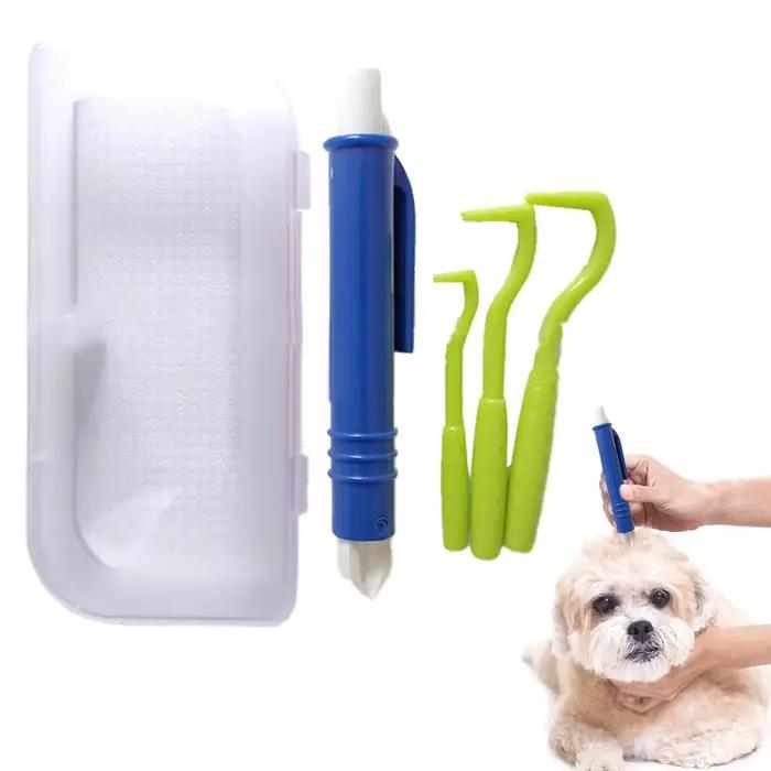 Kit de 4 pinces et crochets pour l'élimination facile des tiques chez les chiens