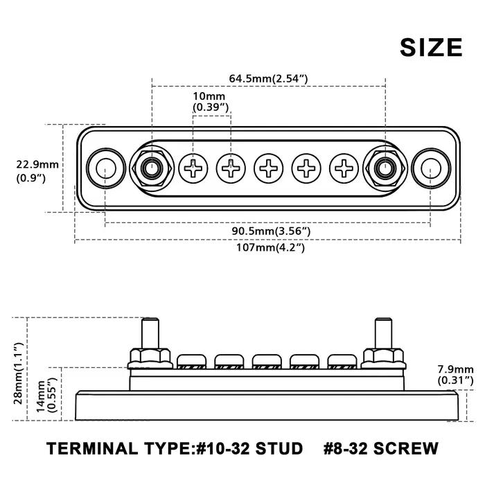 Batterie positive et négative pour voiture, bus, bar, bus, nuit de distribution d'alimentation, born