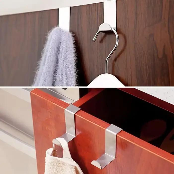 Crochet de tiroir réversible en acier inoxydable, 2-20 pièces, pour porte d'armoire, porte de placar