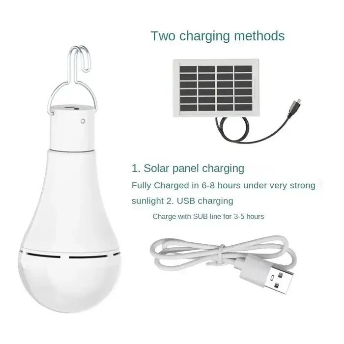 Lampe solaire LED Portable 7W, panneau lumineux à énergie solaire chargé, ampoule de secours aliment