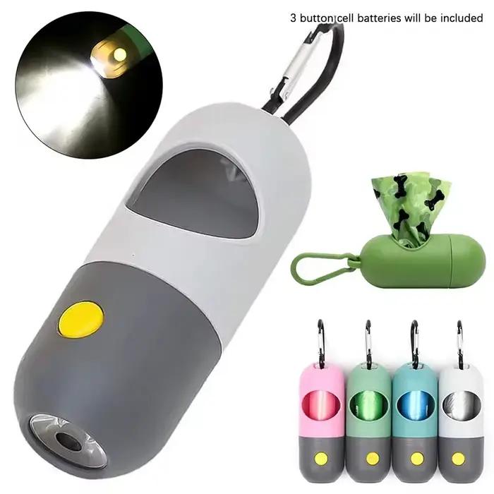 Distributeur de sacs de merde de chien à lumière LED