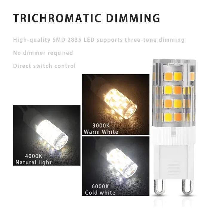 Ampoules LED à Base G4/G9, 220V, 5W, 7W, suspension en céramique, 3000K, 4000K, 6000K, commande marc