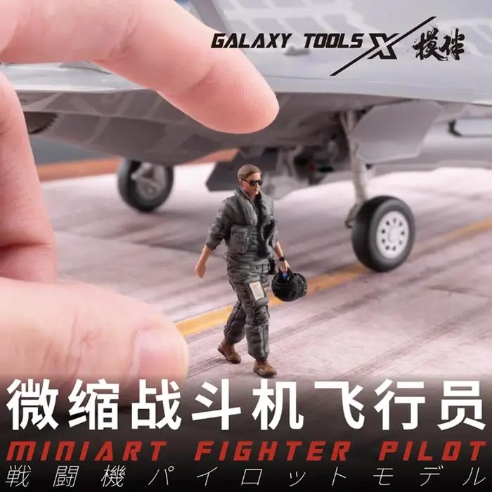 Modèle de pilote de chasse Galaxy F48001-007 1/48 pour collectionneurs de modélisme militaire scénarios de chasse bricolage passe-temps construction