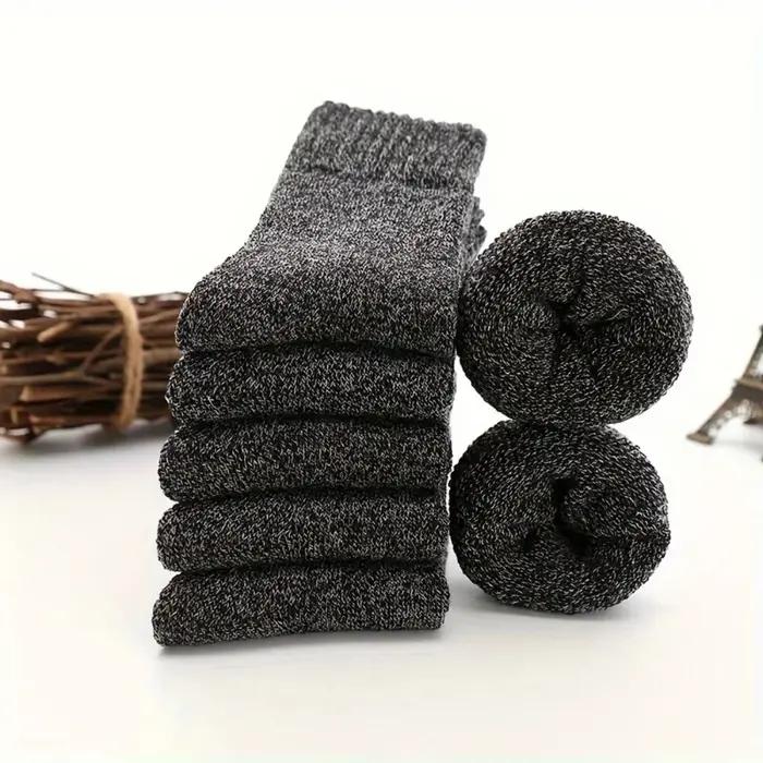 Chaussettes chasse hiver laine mérinos homme - Extra épaisses anti-froid - Lot 3 paires qualité Harajuku
