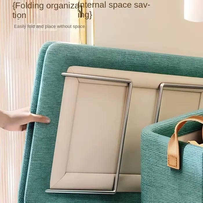 Boîte de rangement pour vêtements grande capacité pliable couvercle anti-poussière tissu non tissé vert durable maison organisation美好生活整理箱,大容量可折叠防尘盖,环保无纺布绿色耐用家庭整理