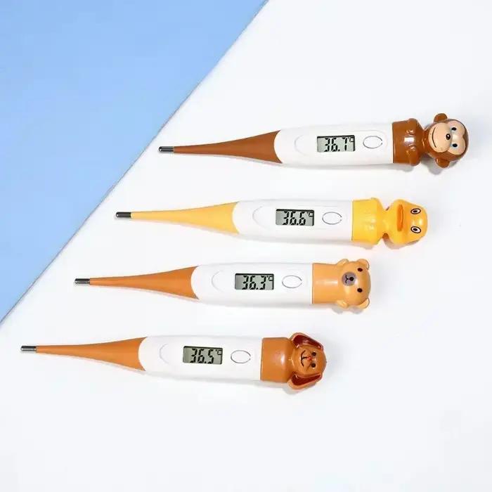 Thermomètre électronique professionnel LED pour chien et chat thermomètre sec et humide outil d'équipement médical pour animaux de compagnie avec affichage et fonction d'invite sonore pour surveillance facile et précise