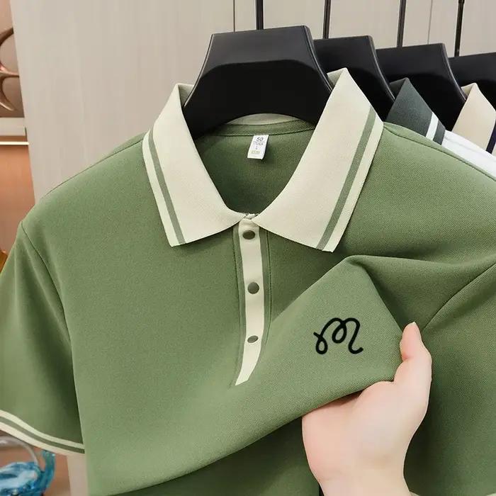 Nouveau Polo de Marque Haut de Gamme pour Homme, Imprimé Exquis, Manches Courtes, T-shirt d'Été, Mod