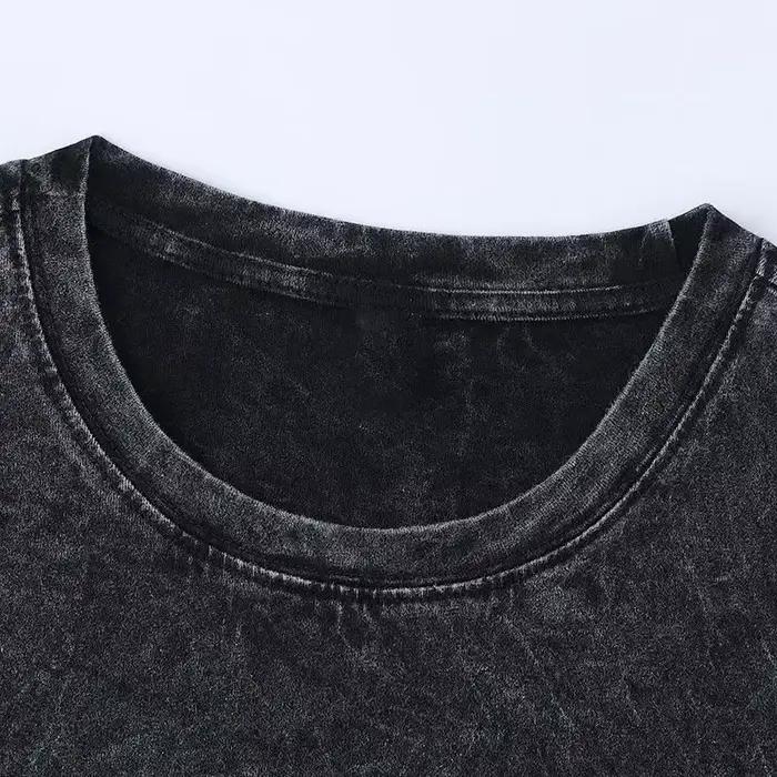 T-shirt délavé Helluva Boss, vêtements originaux, nouveau modèle, T-shirt Anime, vêtements toute l'année, pour couples, grande taille, unisexe, T-shirt classique