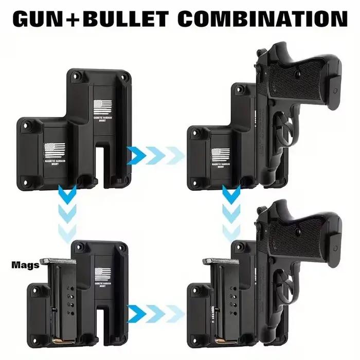 Support de pistolet magnétique pour Glock 17 19 43X P365 Taurus rangement rapide et sûr pour maison bureau et voiture