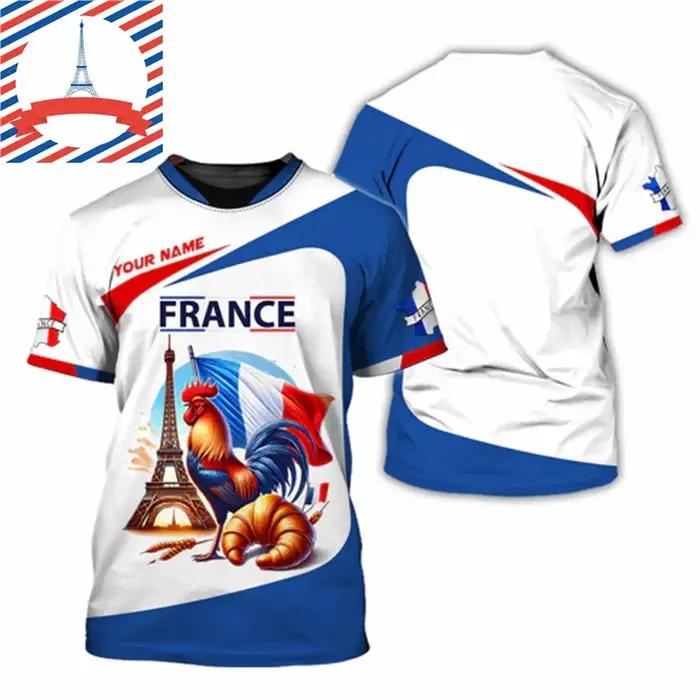 T-shirt homme col ras du cou imprimé coq en 3D nom personnalisé streetwear mode d'été tendance pour hommes femmes occasions spéciales