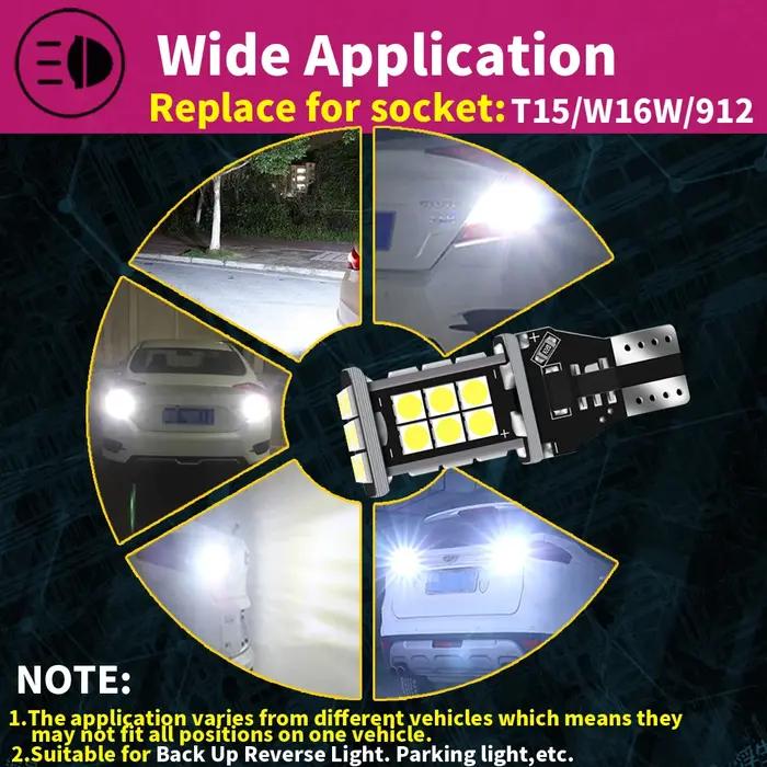 2 ampoules LED Canbus sans erreur T15 W16W, feu de recul pour Audi A4 A6 A7 A8 A3 B8 B6 8P RS5 C5 C6