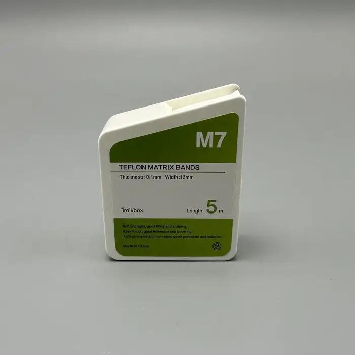 Bandes de matrice dentaire en téflon, matière première en PTFE blanc, matrices profilées, épaisseur