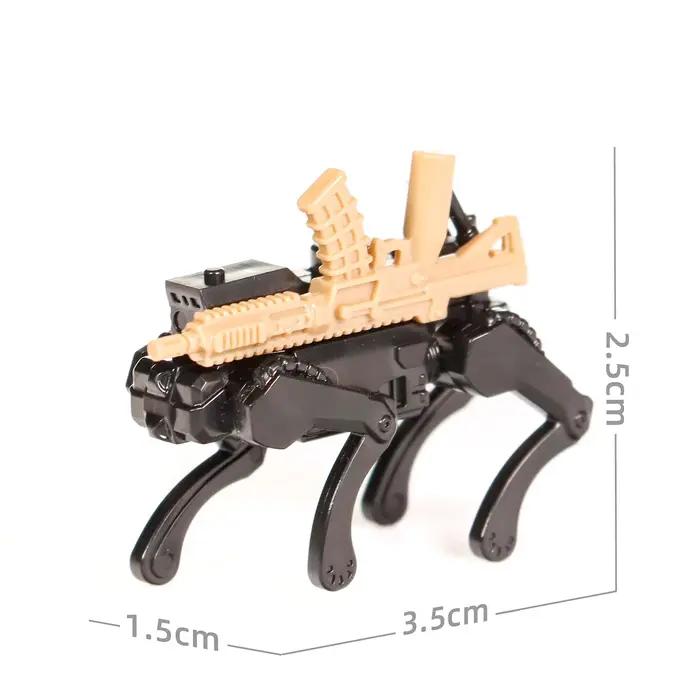 MOC – Kit de construction de chiens robots militaires et de drones d'attaque, chien robot avec armes