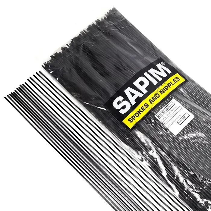 SAPIM-Rayons de vélo en forme de J avec capuchon en cuivre, rayons de vélo, rayons de vélo noirs, ra