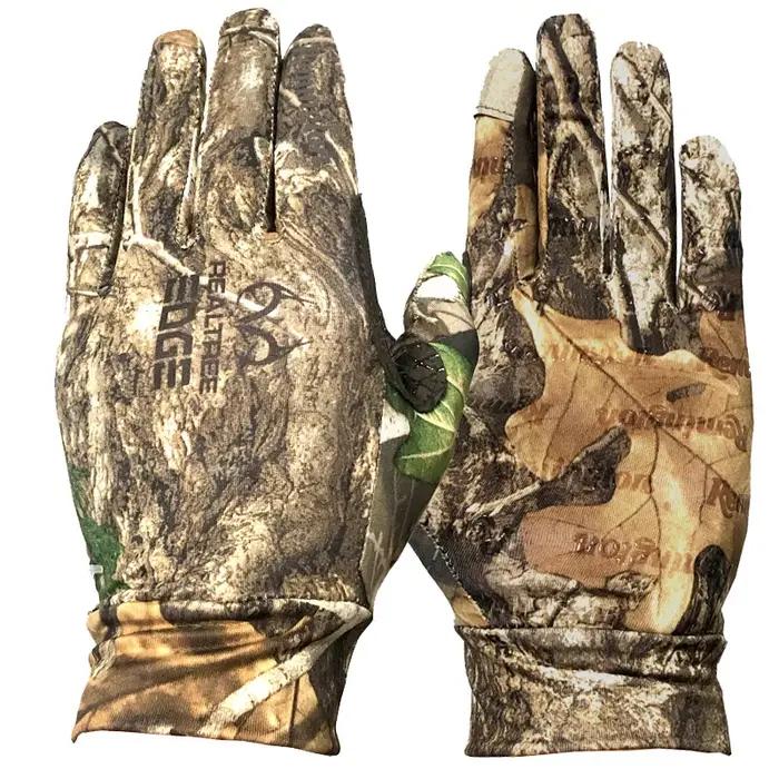 Gants camouflage chasse tactiques élastiques écran tactile tir pêche antidérapants doigts complets