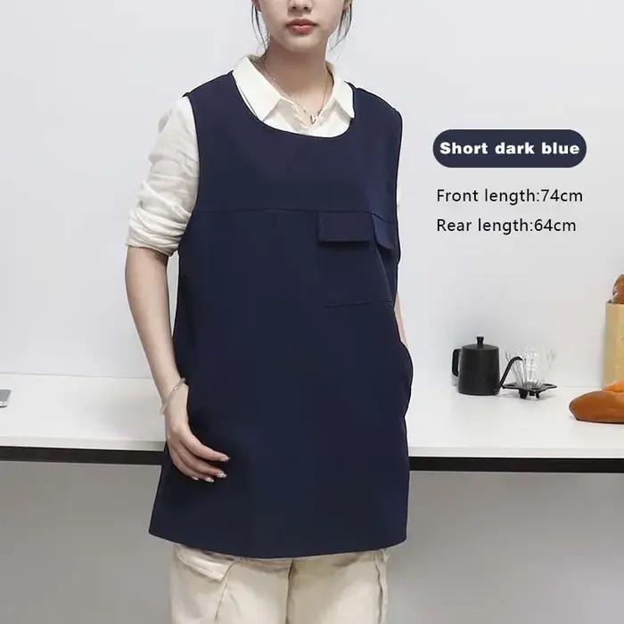 Chemise publicitaire avec Logo de marque d'entreprise personnalisé, gilet, tablier en coton propre,