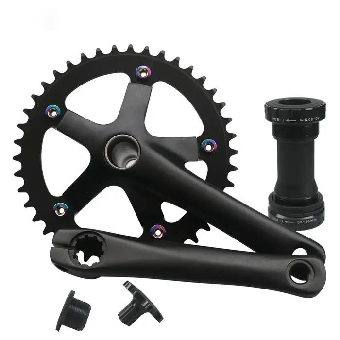 Pédalier de vélo de route 130BCD, jeu de manivelles 152mm 165mm 170mm, bras de manivelle à vitesse u