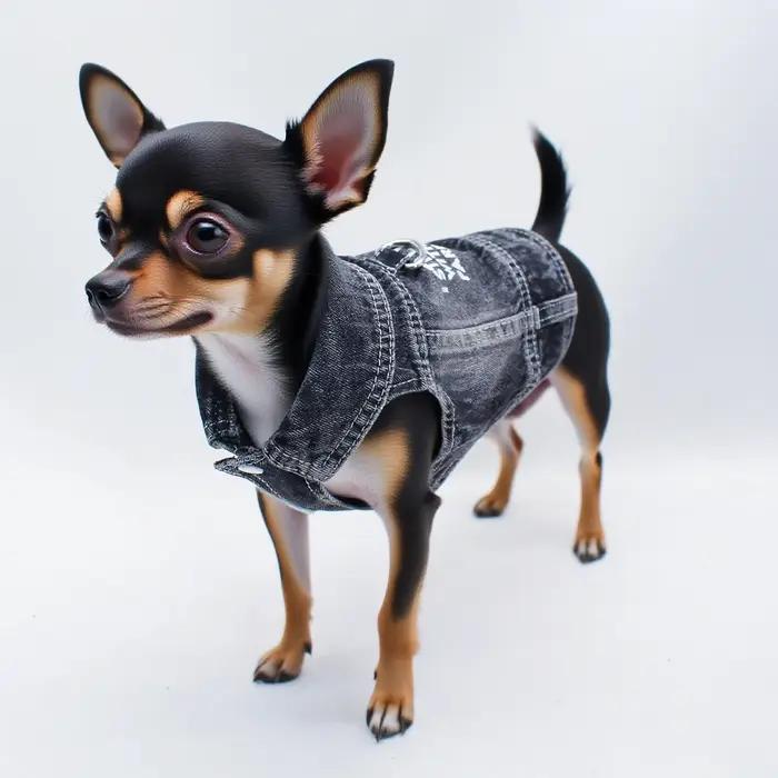 Nouvelle veste en jean imprimée pour chiens de petite et moyenne taille