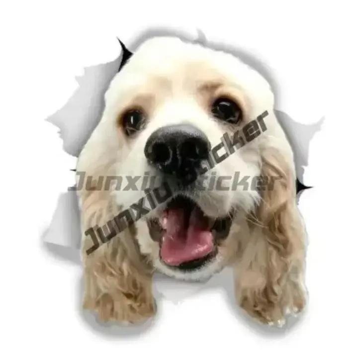 Dessin animé Cocker épagneul Retriever chien Robot autocollant Danger péter anglais