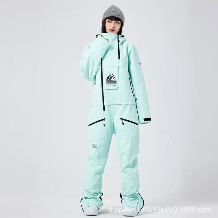 Combinaisons de ski pour femmes et hommes, combinaisons de neige imperméables et coupe-vent, combina