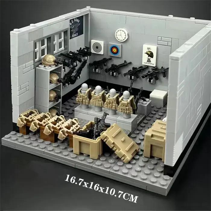 Moc WW2 – tour de garde militaire, armée de armes, modèle de scène de guerre, blocs de construction, Kit de briques, jouets pour enfants