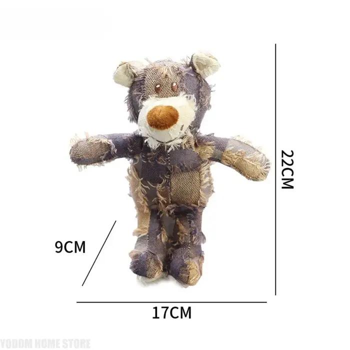 Jouet en peluche pour chien en forme d'ours mignon avec son