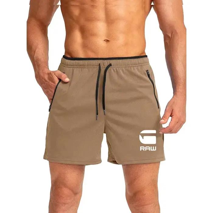 Shorts de course décontractés en polyester et coton pour homme, légers, respirants et rapides à sécher pour randonnée et entraînement