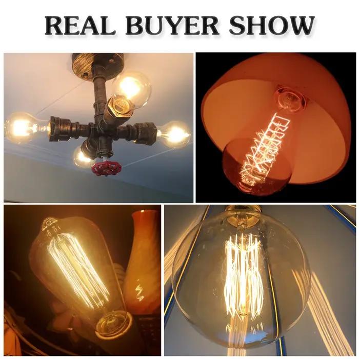 Ampoule Edison rétro E27 40W 220V 110V, pour chambre à coucher, Loft industriel, Vintage, pour décor