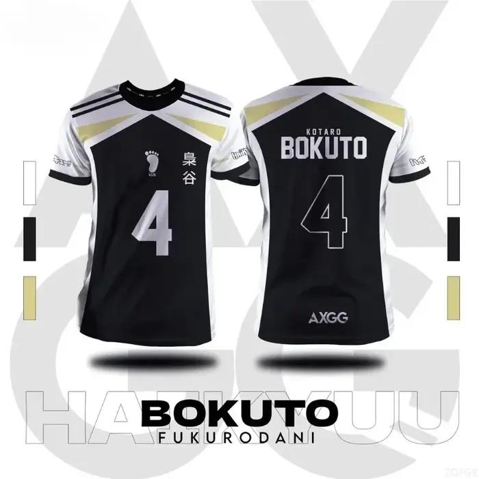 Haikyuu Fukurodani Bokuto Anime hommes T-Shirts 2025 nouvelle mode d'été maillot décontracté col ron