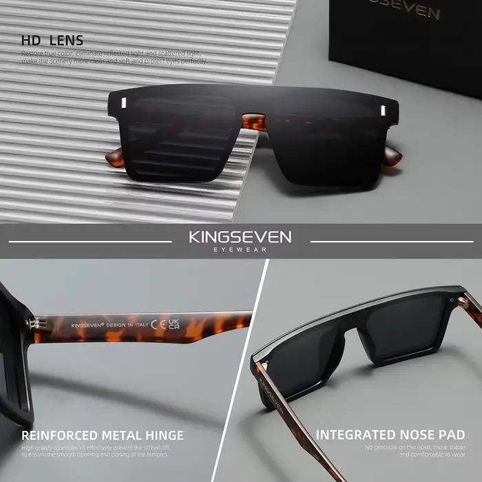 KINGSEVEN – lunettes de soleil polarisées sans monture pour hommes et femmes, à la mode, Anti-UV400,