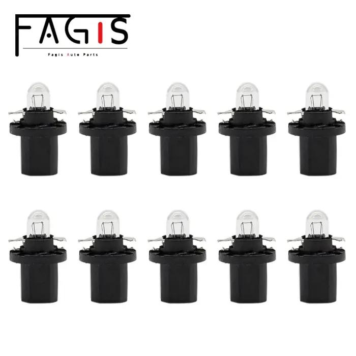 Fagis 10 pièces B8.5D B8.5 12V 1.2W 24V 1.2W ampoule halogène panneau de voiture jauge vitesse table