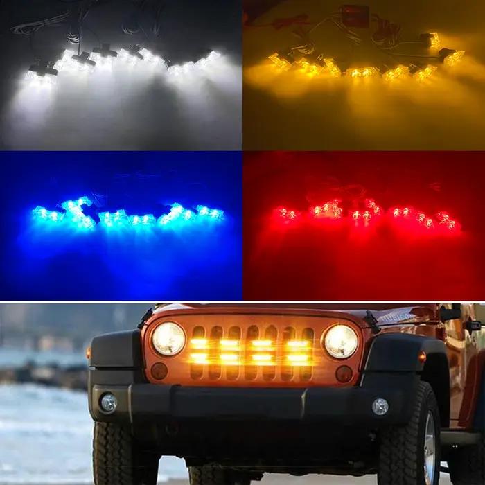 1 remorquage 8 LED lumières de Police pour voiture 12V sans fil à distance clignotant lampe d'averti