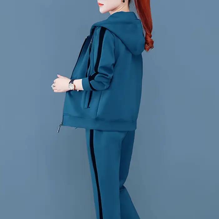 Printemps automne femmes survêtement manteaux + sweats + pantalons 3 pièces costume tenues de mode d