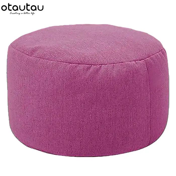 Pouf ottoman en lin pur OTAUTAU tabouret rond relax meubles d'intérieur pour femmes occasions spéciales-decoration-interieur-comfort-maison