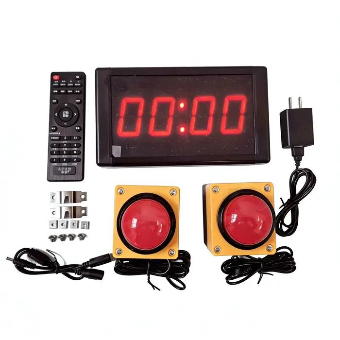 Minuterie multifonctionnelle à grand écran avec 2 boutons et télécommande pour les compétitions, les