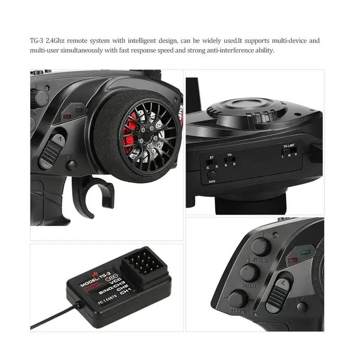 GoolRC TG3 2.4GHz 3CH transmetteur de télécommande radio numérique avec récepteur pour bateau de voi
