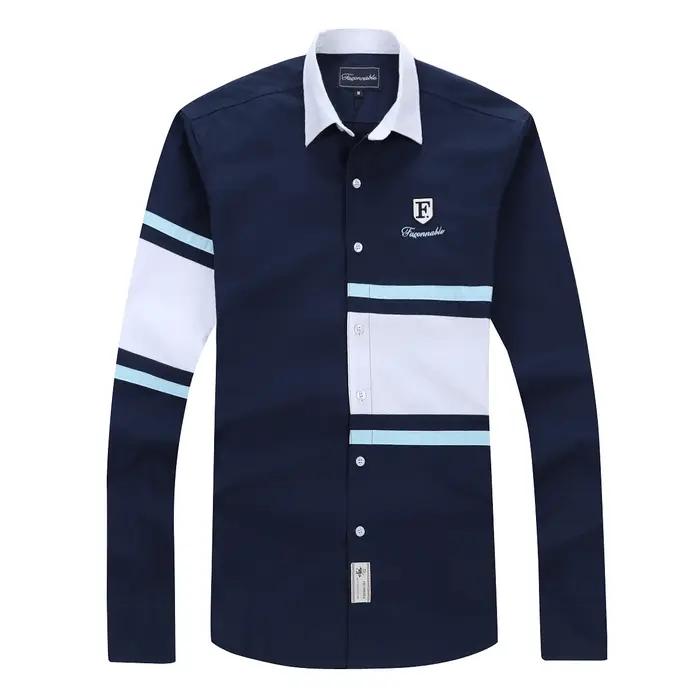 Nouvelle Chemise Homme Faconnable France à Manches Longues Style Français Tendance Décontractée Grande Taille pour Hommes