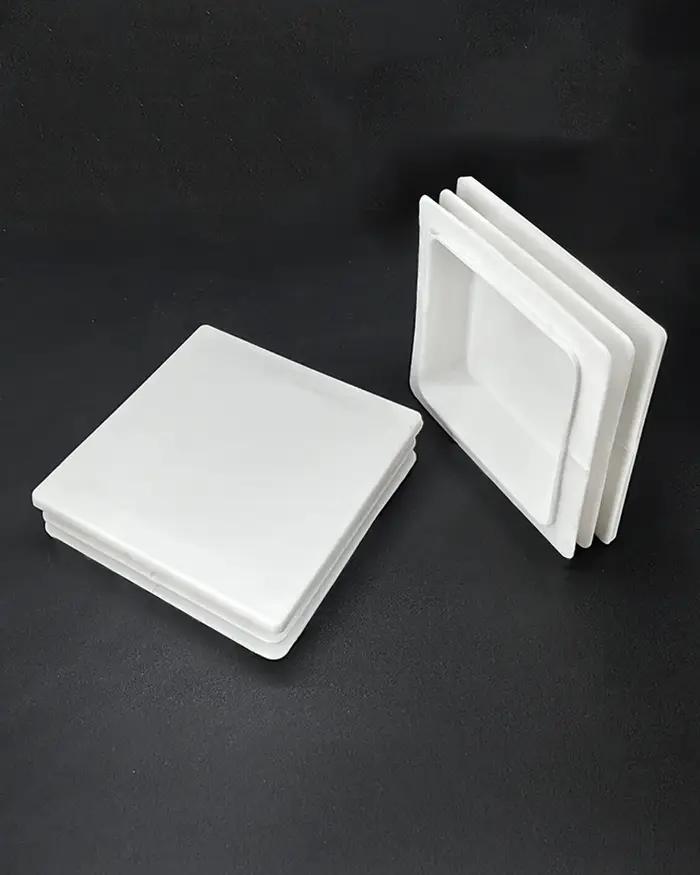 Bouchon carré en plastique noir/blanc 100x100mm, pied de Table et de chaise pour meubles, bouchon de