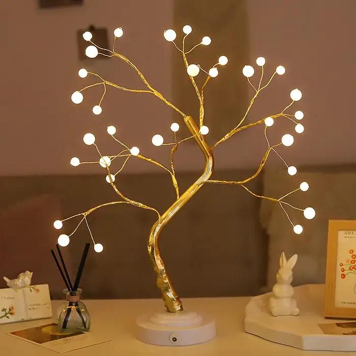 36 LED boule lampe de Table interrupteur arbre de noël fée lumière veilleuses maison bricolage fête
