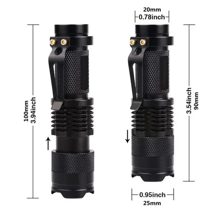 Lampe de poche UV lumière noire puissante petite lampe de poche à lumière noire lumière UV Mini lamp