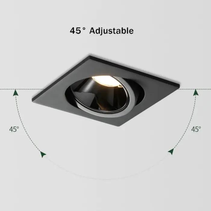 Plafond LED encastré 24W 10W simple/Double tête LED spots CREE COB Anti-éblouissement Downlight pour