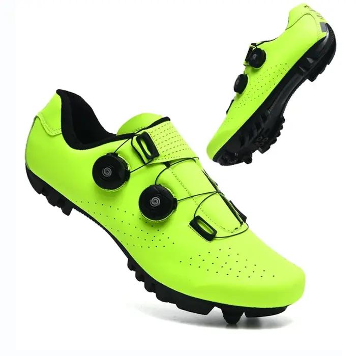 Chaussures de sport de cyclisme pour hommes et femmes, chaussures de vélo à pédale VTT, chaussures d