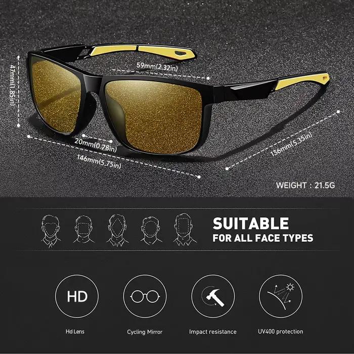 Lunettes de vision nocturne unisexes à monture carrée vintage, verres anti-absorbe ouissement, lunettes anti-fatigue visuelle, lunettes anti ZE UV400, mode, SAP