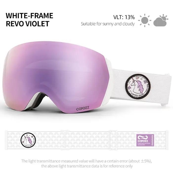 COPOZZ lunettes de Ski hommes femmes UV400 Anti-buée