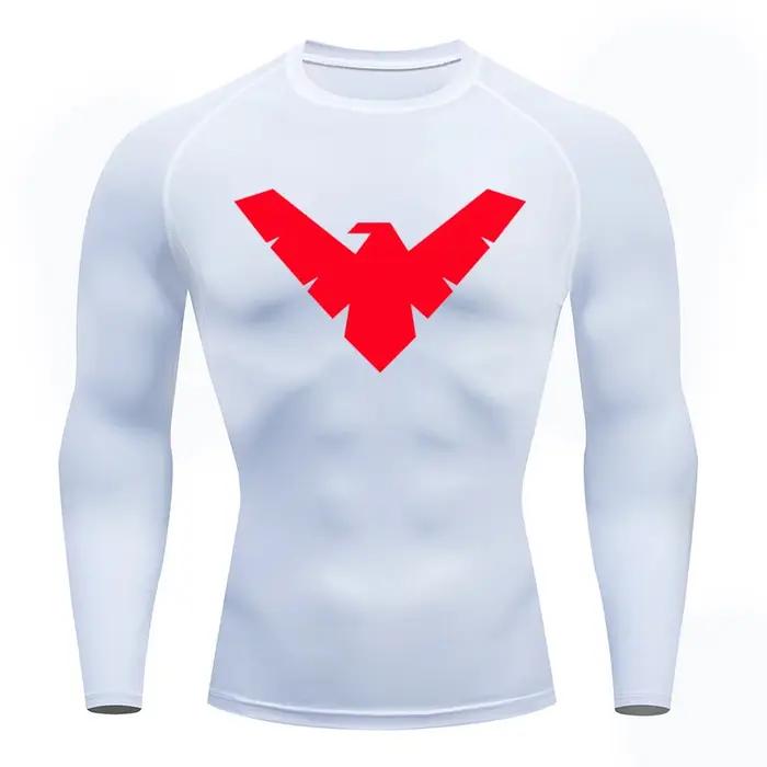 Chemise de compression à manches courtes pour hommes, haut de sport, t-shirt de course, séchage rapi
