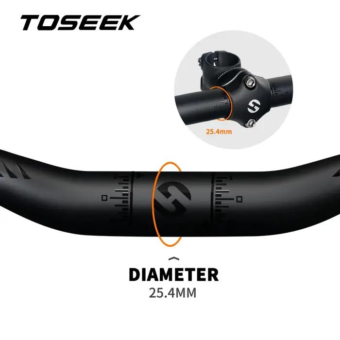 TOSEtransmith-Guidon de vélo entièrement en carbone, guidon horizontal de vélo pliant, noir mat, gui